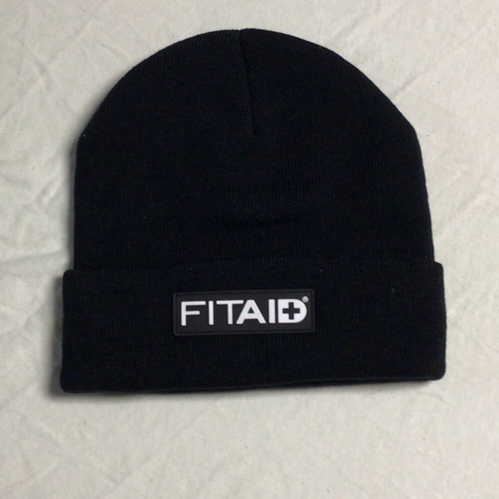 Fit Aid Black Unisex Knit Hat - NWOT - Unisex